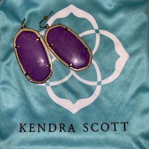 Kendra Scott purple/gold Danielle drop earrings
